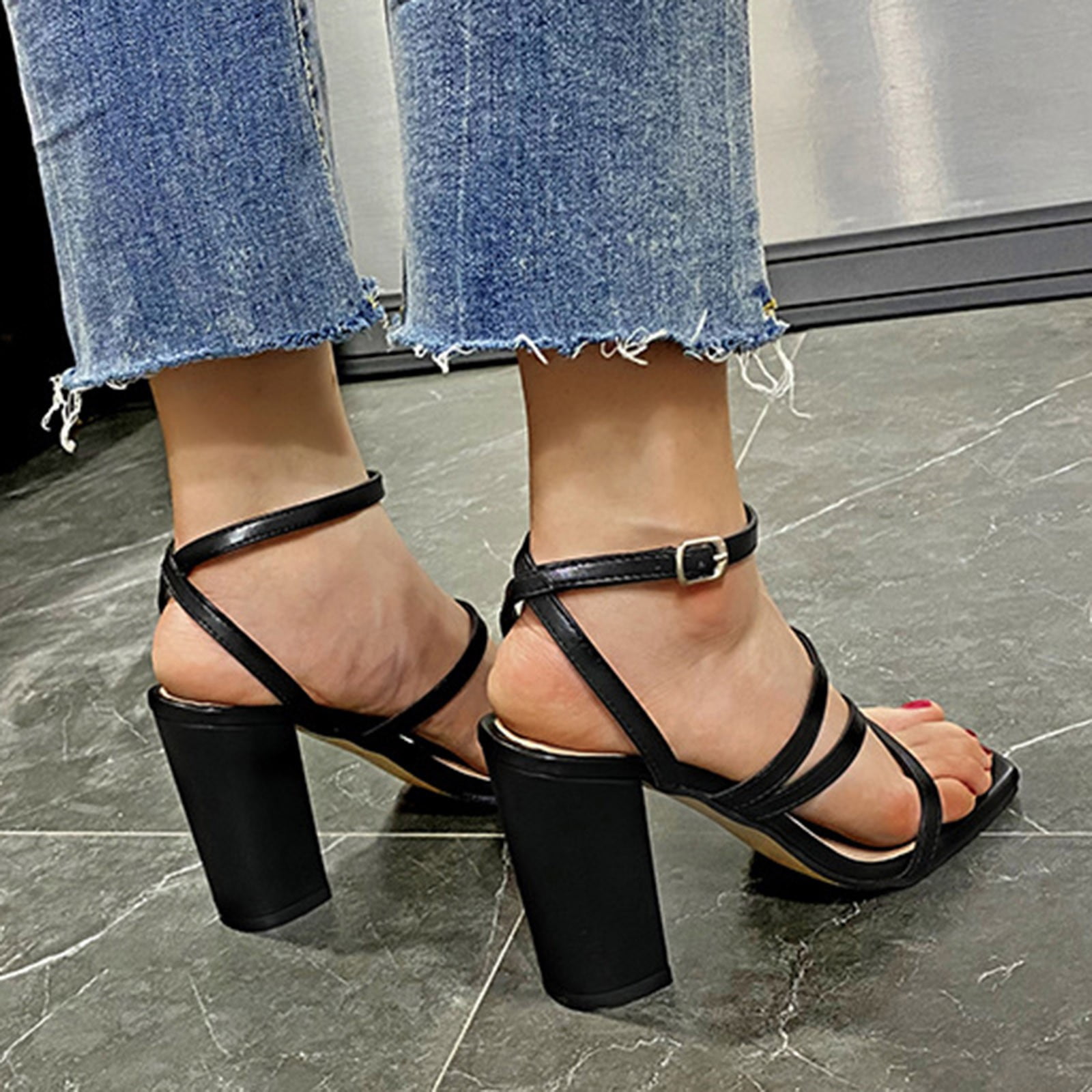 Radiant Stunner Block Heels | Heels, Cute shoes heels, Ankle strap block  heel